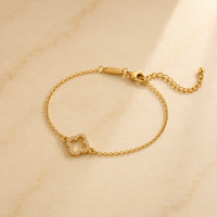 OW CRYSTAL CLOVER BRACELET
