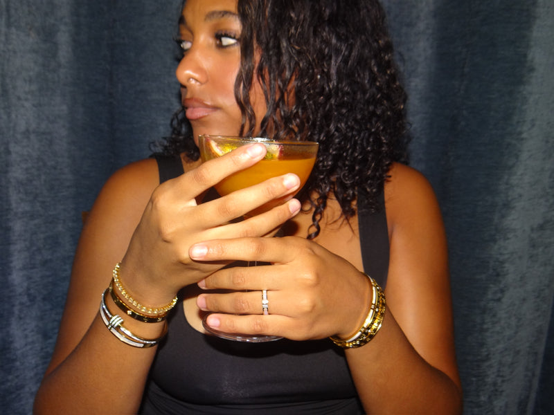 Layered gold rings
