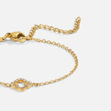 OW CRYSTAL CLOVER BRACELET