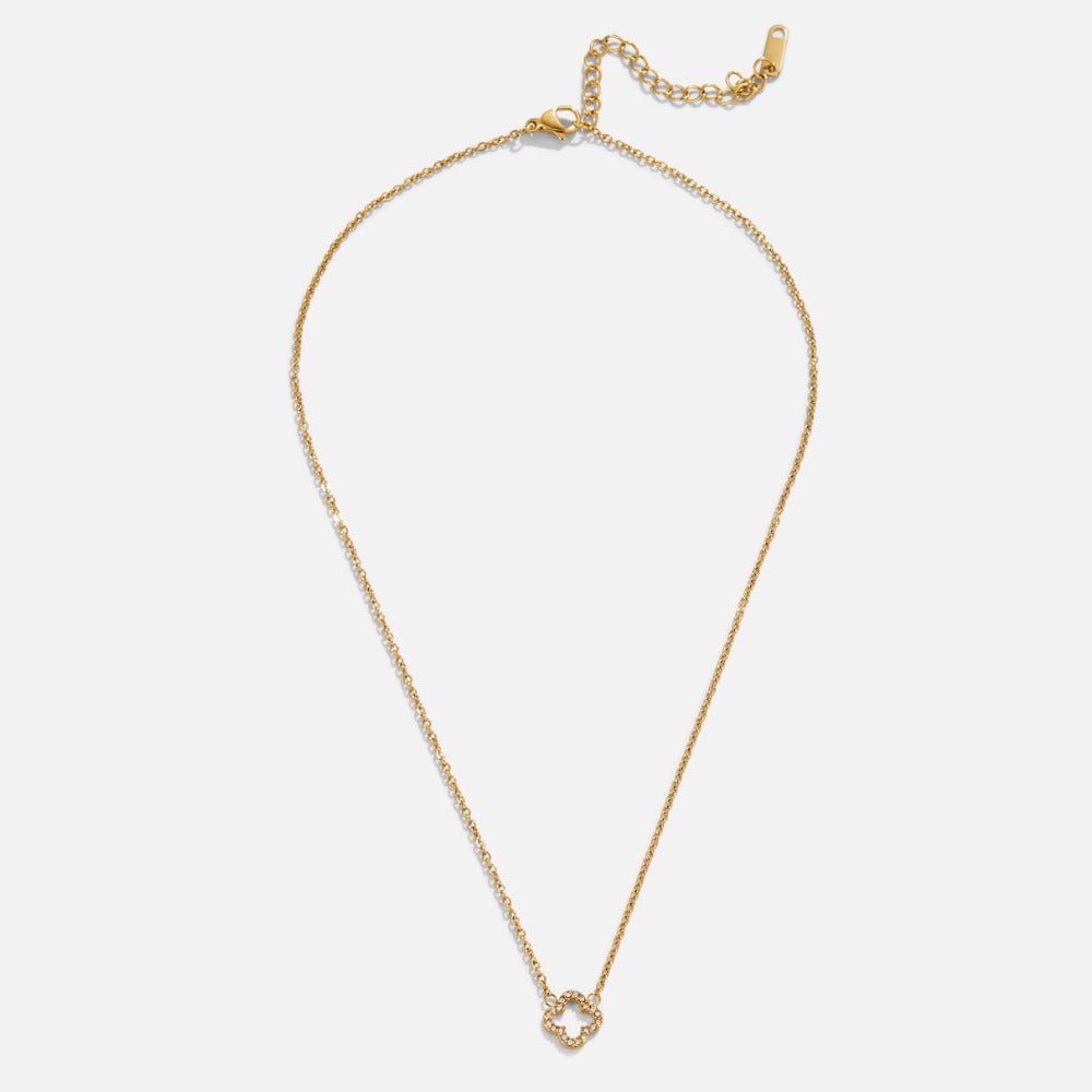 OW CRYSTAL CLOVER NECKLACE