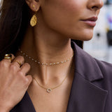 OW CRYSTAL CLOVER NECKLACE